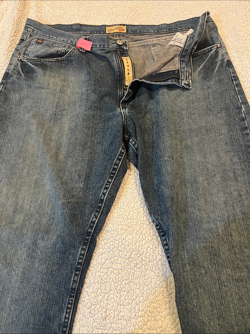 Wrangler 20X Men's Relaxed Fit Blue Denim Jeans